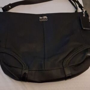 Coach Black Leather Shoulder Bag